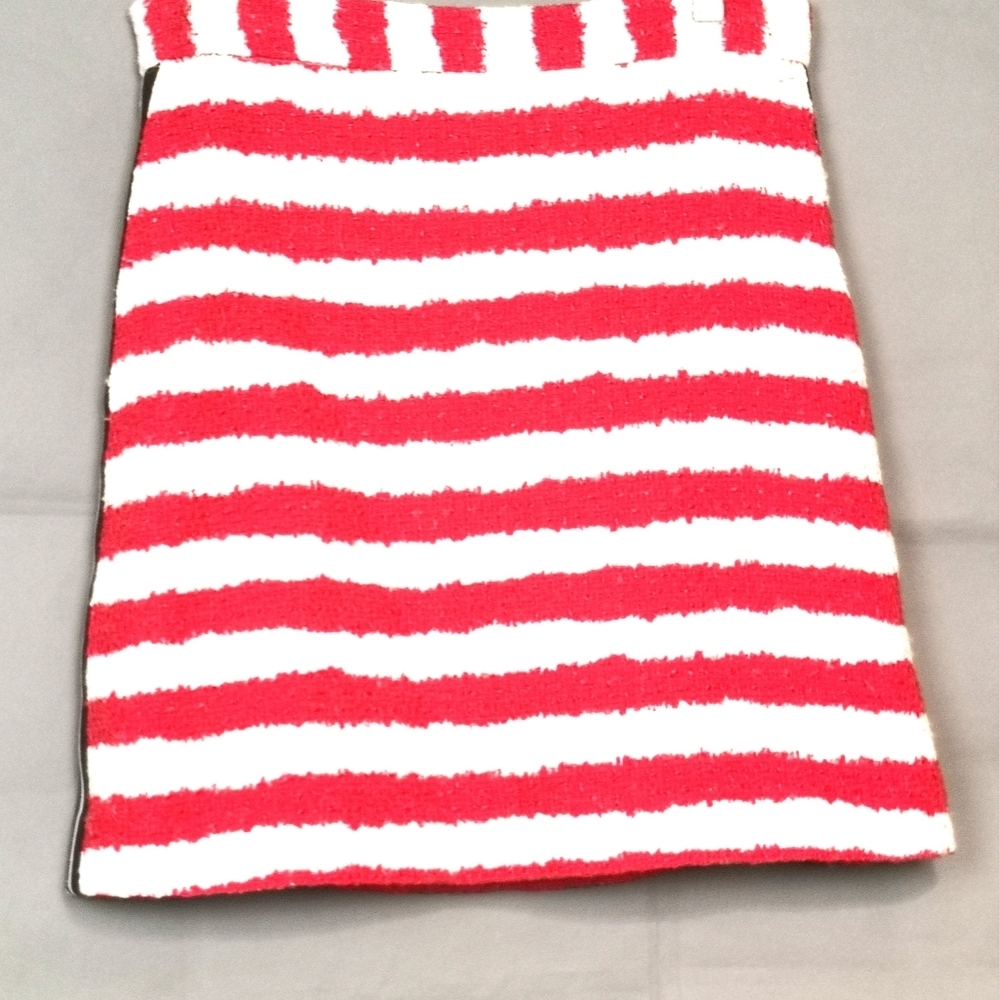 MSGM Sporty Striped Red Color Blocked Mini Skirt